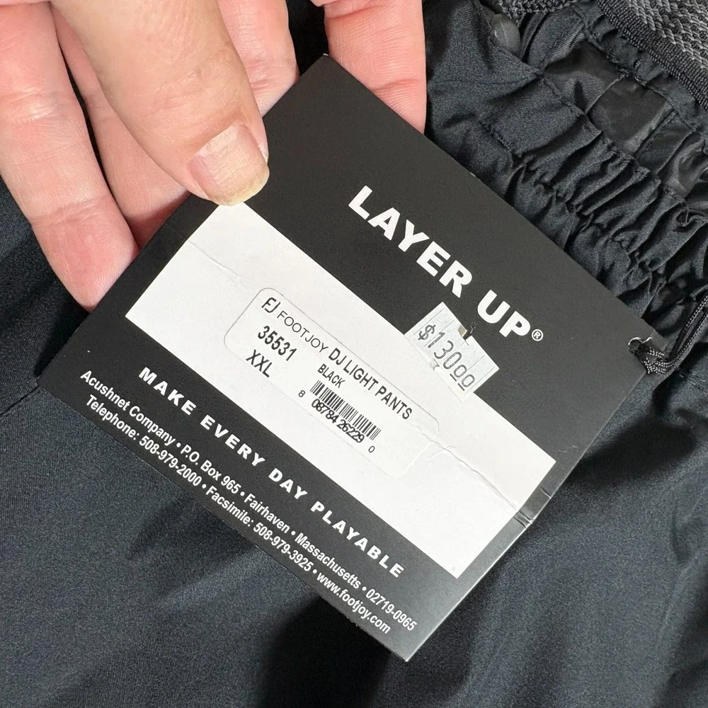FootJoy FJ Layer Up HydroLite DrY Joys Light Rain Pants‎ Mens 2XL Black Outdoor